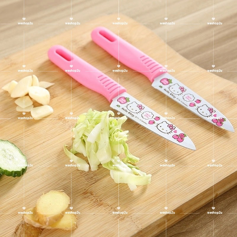 READY STOCK!!!Hello kitty stainless steel kitchen Knife set & fruit peeler kitchen tools