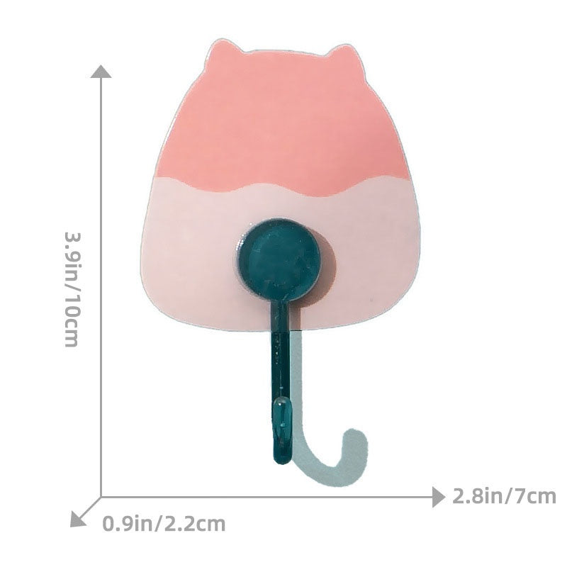 READY STOCK!!!Cartoon Strong Load-Bearing Hook Bathroom Seamless Sticky Hook Punch-Free Suction Cup Hook