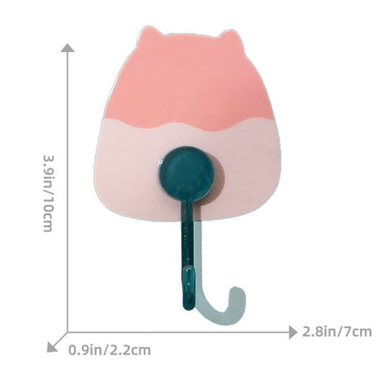 READY STOCK!!!Cartoon Strong Load-Bearing Hook Bathroom Seamless Sticky Hook Punch-Free Suction Cup Hook