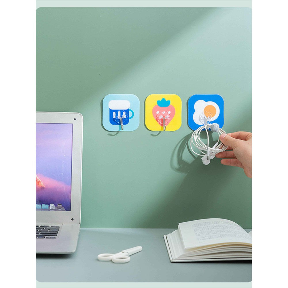 READY STOCK!!!Multi-Function Organ Shape Hook Kitchen/Bathroom Wall Hanging Without Trace Racks
