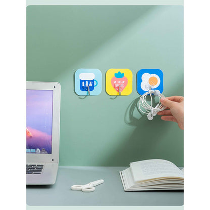 READY STOCK!!!Multi-Function Organ Shape Hook Kitchen/Bathroom Wall Hanging Without Trace Racks