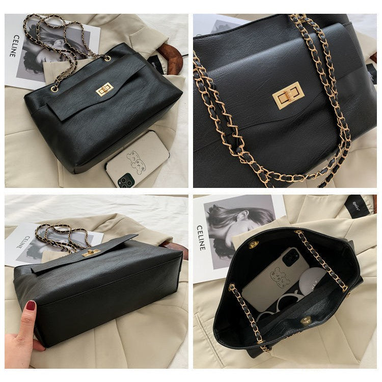READY STOCK!!!BSB1101 PU Sling Bag New Fashion Casual Lady Handbag Beg Solid Color Shoulder Casual Bucket Bags大容量斜挎包