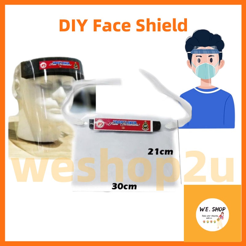 READY STOCK!!!DIY Homemade Face Shield by Jabatan Amal / FRONTLINER Face Shield 1PCS