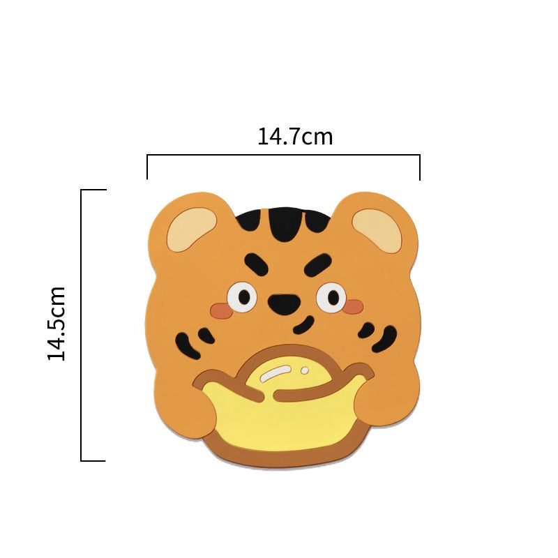 READY STOCK!!!Silicone Heat Insulation Pad Cartoon Cup Mat Anti-scalding Anti-skid Coaster Milk Coffee Cup Mats隔热垫
