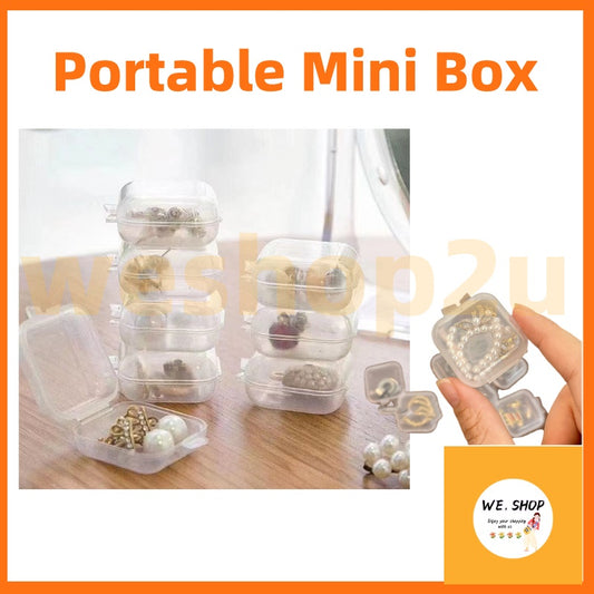 READY STOCK!!!Portable Mini Pill Box Organizer Transparent Storage Tablet Jewellery Accessories Plastic Case 1pcs