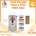 READY STOCK!!!Zebra 14cm x 3tier FREE 1box ood Carrier Buddy W/Food Storage Z150152