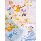 READY STOCK!!!Bath Towel Cartoon Gauze Soft Cotton Towel 2 LAYER 50X100CM  Absorbent 100% cotton Tuala Mandi 婴儿纱布棉浴巾