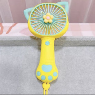 READY STOCK‼️ Mini Portable Clip Fan | USB Rechargeable | Cute Cartoon Desk & Handheld Fan 迷你便携式风扇