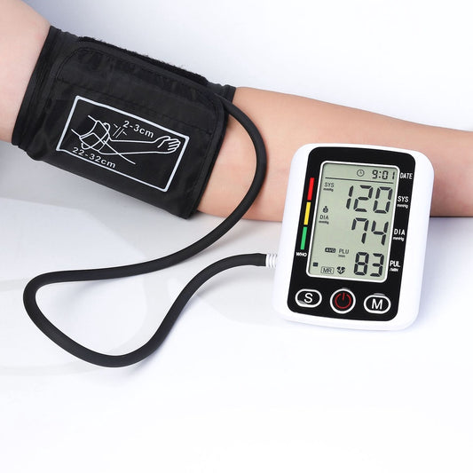 Blood Pressure Monitor Automatic Voice Function Digital LCD Arm BP Cuff Measuring Tekanan Darah Sphygmomanometer