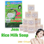 READY STOCKS!!SABUN 65G HALAL JAM RICE MILK SOAP NATURAL GLUTA+COLLAGEN JAM SABUN Original THAILAND 泰国米皂
