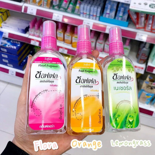 READY STOCK!Soffell Liquid Mosquito Spray anti nyamuk 80ml/30ml 泰国防蚊喷雾 Original Thailand