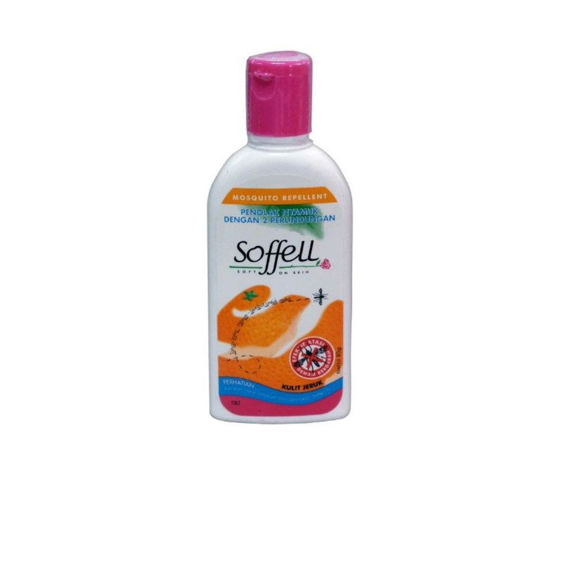 READY STOCK!!! Soffell Mosquito Repellent Lotion 60g | Anti-Mosquito  3 Scents Orange, Apple, Geranium Flower Soffell 驱蚊