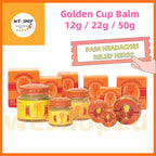 READY STOCK!!!THAI GOLDEN CUP BALM  MUSCULAR PAIN HEADACHES RELIEF HERBS 12g/22g/50g 泰国金杯膏