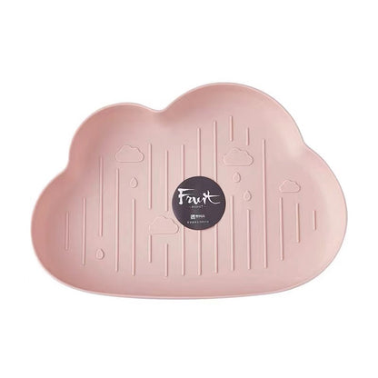 READY STOCK!!!Cute Carrot Clouds Strawberry Shape Plastic Snacks Fruit Plate