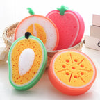 READY STOCK!!!Cleaning Sponge Kitchen Fruit Shape Dish Washing Kitchen Thickened Sponge Decontamination Remove Stains