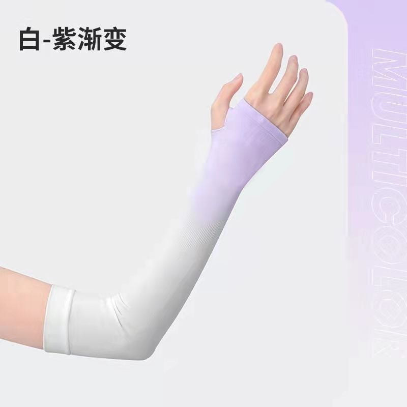 READY STOCK‼️ UV Protection Cycling Arm Sleeve Ice Silk Sunblock Sarung Tangan Panjang Lengan Outdoor Sports  防曬手套 袖套 冰袖