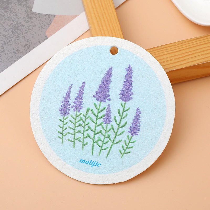 READY STOCK!!! Flower Wood Pulp Dishwashing Sponge | Compressed Wood Pulp Sponge Rub 花形木浆海绵洗碗布 | 压缩木浆海绵擦