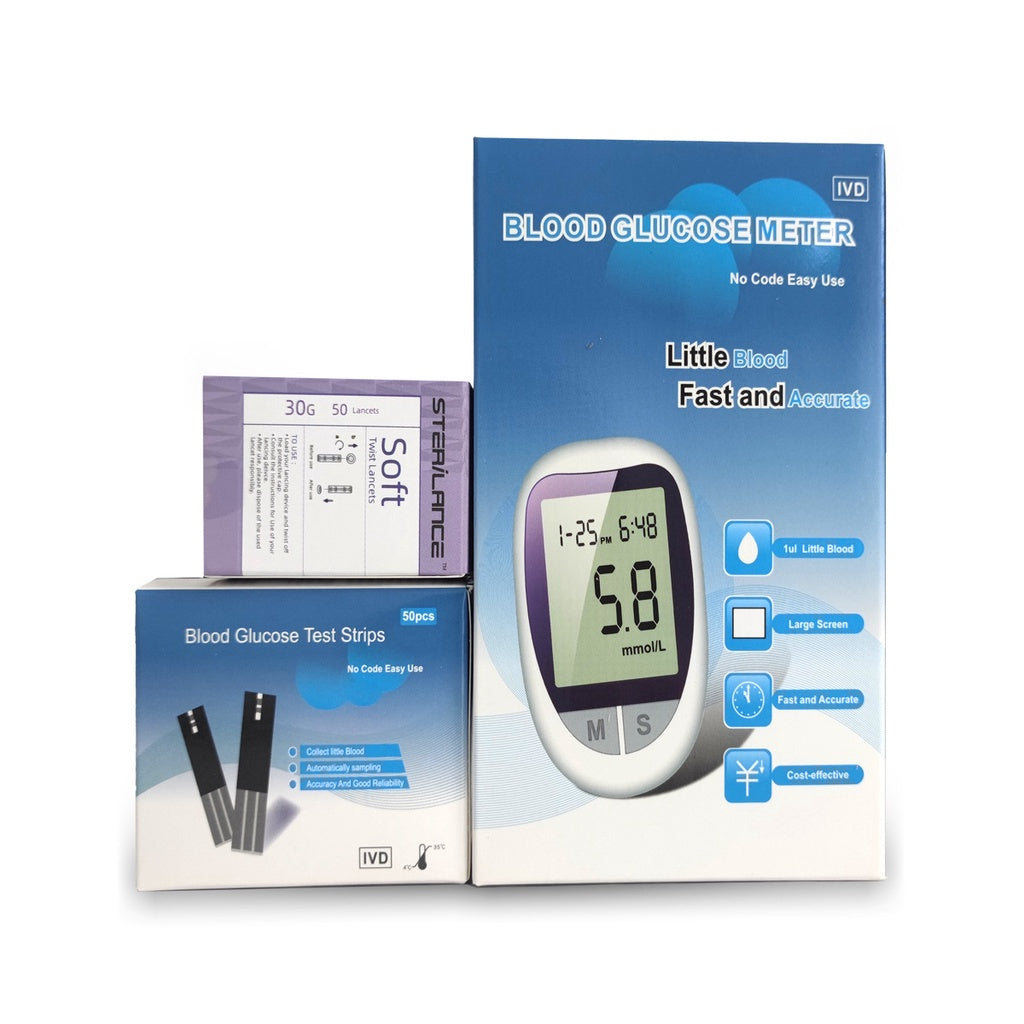 READY STOCK!!!Blood Glucose Meter Sugar Glucometer Mesin Meter Cek Gula Darah Kencing Manis Test Strip GDM