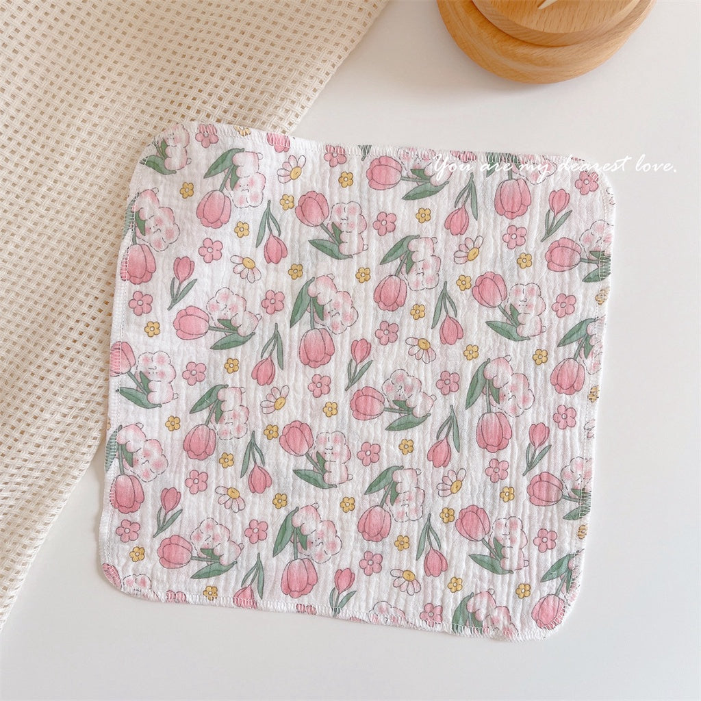 READY STOCK! Baby Muslin Cotton Washcloths | Soft Multi-Layer Face Towel | Baby Feeding Bibs | Multi-Style 婴儿棉纱洗脸巾 |