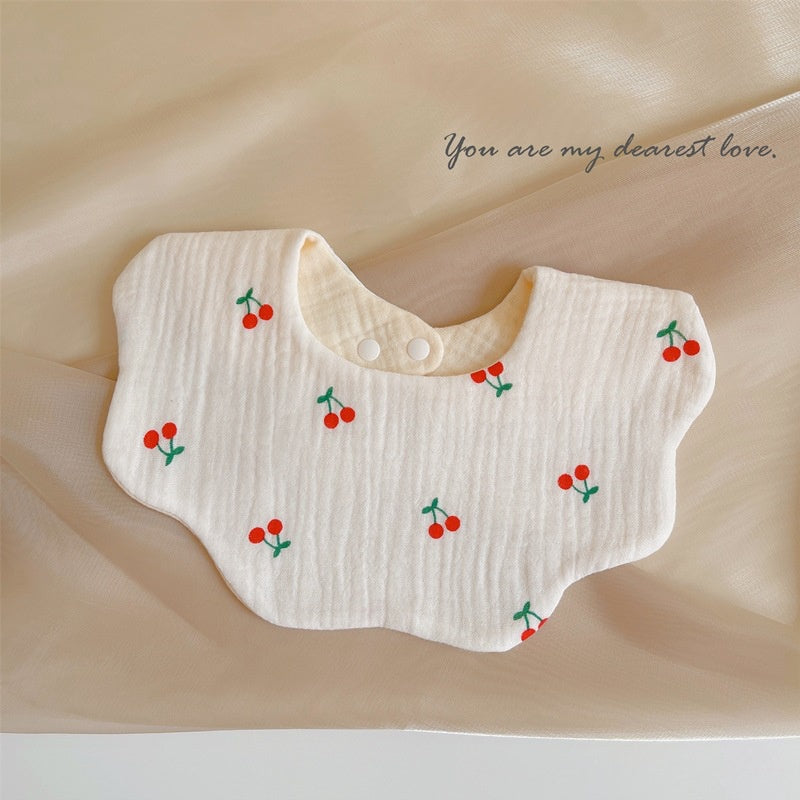 READY STOCK‼️ Baby Infant Saliva Towel | 100% Cotton Bibs | 360° Rotating Reversible Baby Bib  婴儿口水巾 | 100%纯棉围兜