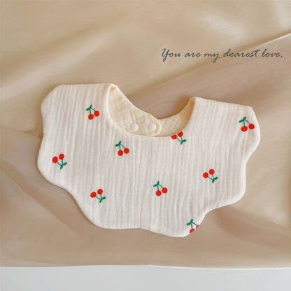 READY STOCK‼️ Baby Infant Saliva Towel | 100% Cotton Bibs | 360° Rotating Reversible Baby Bib  婴儿口水巾 | 100%纯棉围兜