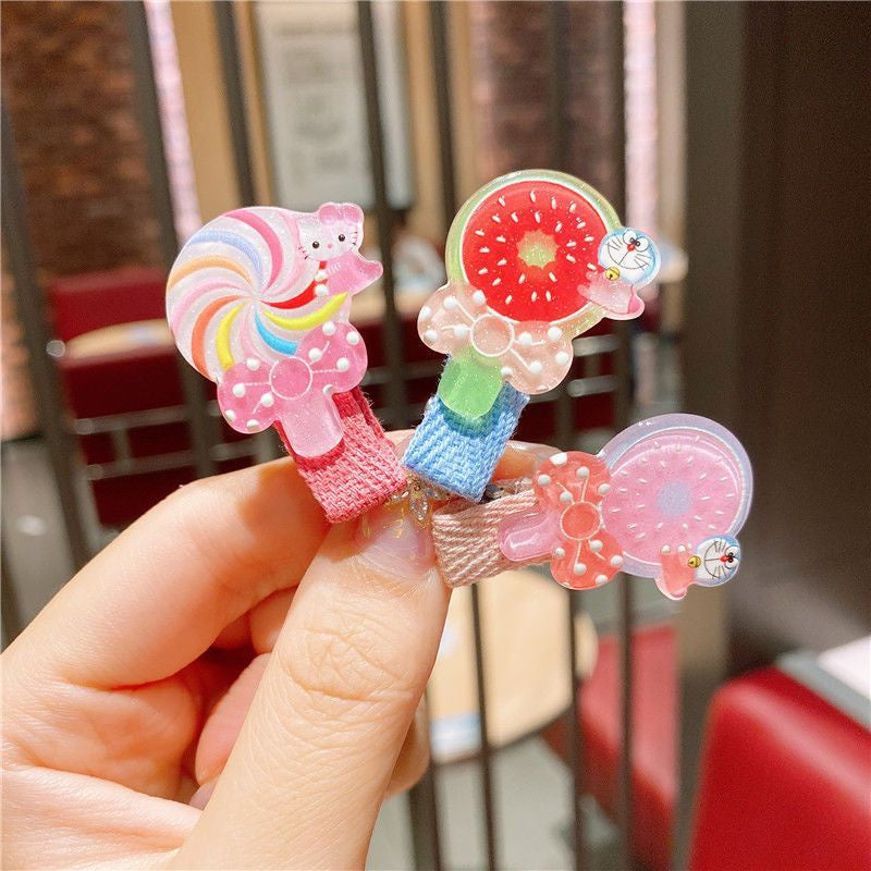 READY STOCK!! 5PCS Cartoon Fruit Cutie Hair Clip Kids Baby Girls Hair Accessories