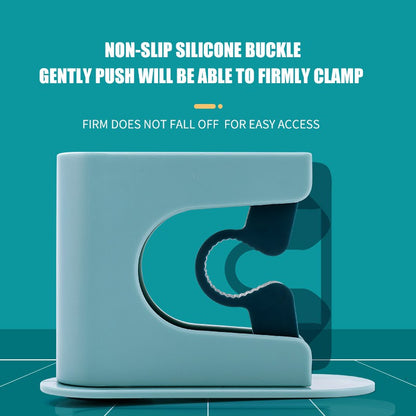 READY STOCK!!! Non-Marking Mop Holder | Wall-Mounted Punch-Free Mop Clip | Household Bathroom Storage Hook 免打孔拖把架