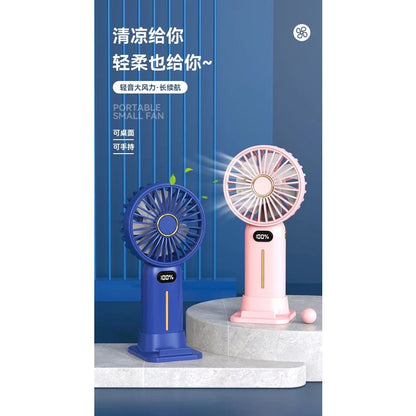 READY STOCK!!! Rechargeable Portable Mini Fan | Handheld USB Charging Fan with Adjustable 4-Speed Wind 充电便携式迷你风扇