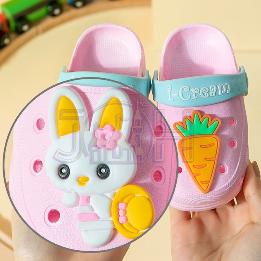 READY STOCK!!!Baby's Cartoon ST-K16 Crocs Shoes  Kids Boy Girl Pony Dino Sandals Casual Slippers Kasut Clog Kartun