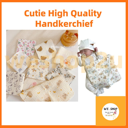READY STOCK! Baby Muslin Cotton Washcloths | Soft Multi-Layer Face Towel | Baby Feeding Bibs | Multi-Style 婴儿棉纱洗脸巾 |