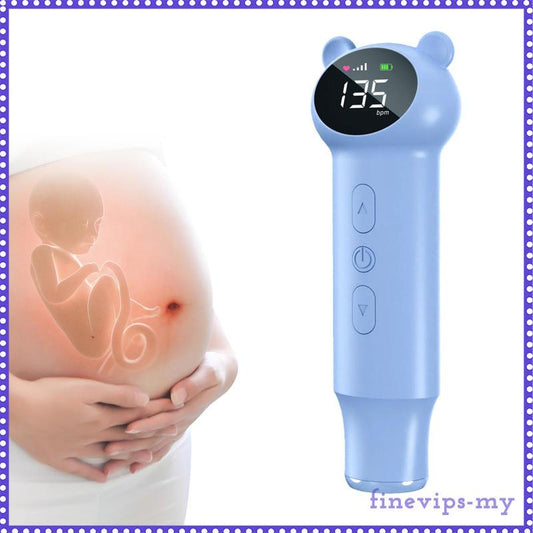 READY STOCK!!!  Intelligent Noise Reduction Fluctuation Portable Reminder Baby Monitor Fetal Heartbeat for Baby