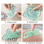 READY STOCK!!!Bathroom Floor Drain Sticker Cover Hair Filter Catcher  Remover Pelekat Penapis Sisa Makanan Rambut 地漏贴