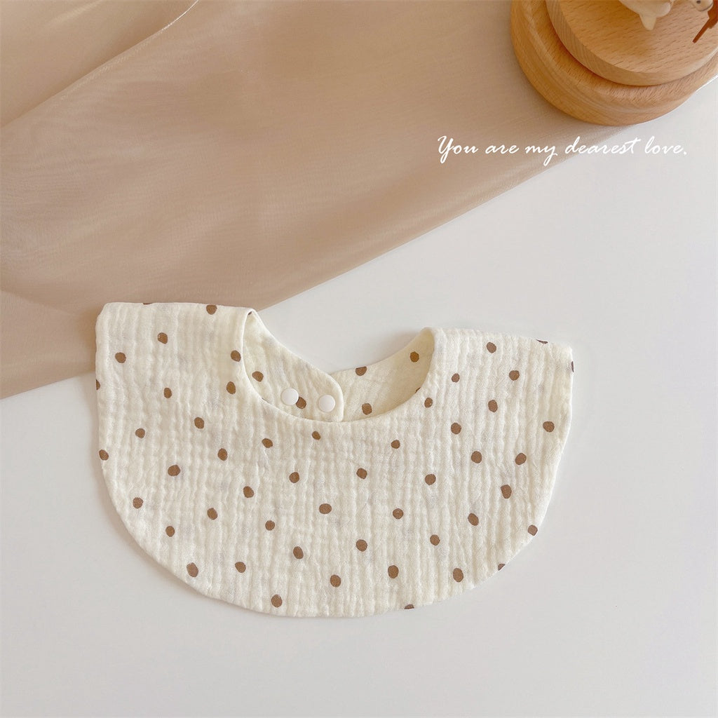 READY STOCK‼️ Baby Infant Saliva Towel | 100% Cotton Bibs | 360° Rotating Reversible Baby Bib  婴儿口水巾 | 100%纯棉围兜
