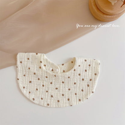 READY STOCK‼️ Baby Infant Saliva Towel | 100% Cotton Bibs | 360° Rotating Reversible Baby Bib  婴儿口水巾 | 100%纯棉围兜