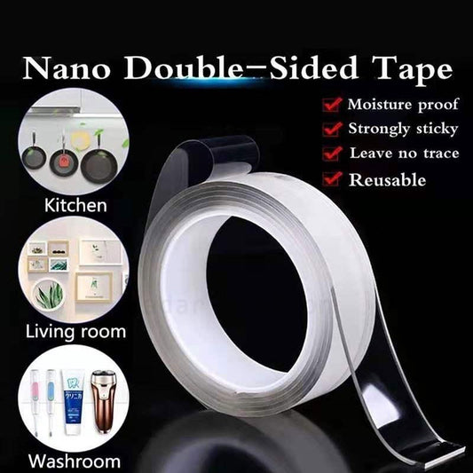READY STOCK!!! Multifunctional Strongly Sticky Double-Sided Adhesive Nano Tape |  Washable Removable Tapes 多功能强力双面粘胶纳米胶带