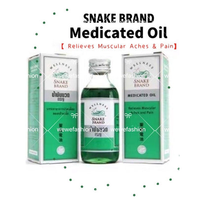 READY STOCK!!!Snake Brand Medicated Oil Original THAILAND 60ml