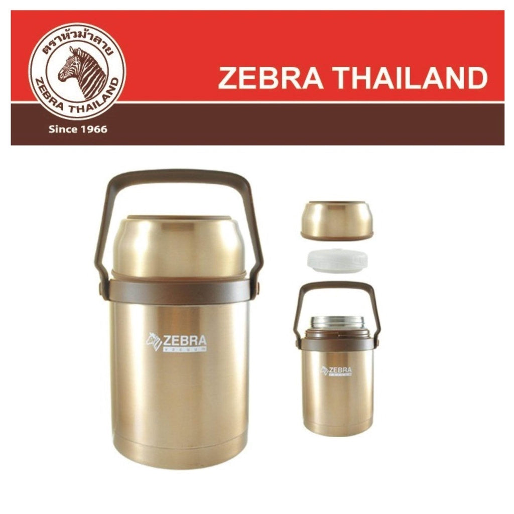 100% Original Zebra Thailand Stainless Steel Vacuum Food Jar Picnic 1000ml 1L 152435 SUS304