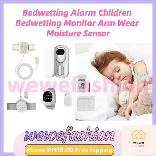 READY STOCK!!! Bedwetting Alarm Children Bedwetting Monitor Arm Wear Moisture Sensor Bed Wetting Alarm Sound Light