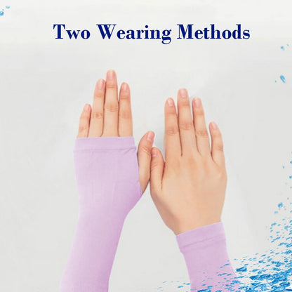 READY STOCK‼️ UV Protection Cycling Arm Sleeve Ice Silk Sunblock Sarung Tangan Panjang Lengan Outdoor Sports  防曬手套 袖套 冰袖