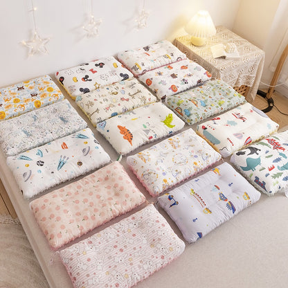 Ready Stock Washable Baby Pillow Children's Cotton  Pea Fleece Quick Dry Soothing Sleep Aid Pillowchildren 纯棉儿童枕头