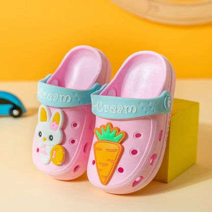 READY STOCK!!!Baby's Cartoon ST-K16 Crocs Shoes  Kids Boy Girl Pony Dino Sandals Casual Slippers Kasut Clog Kartun