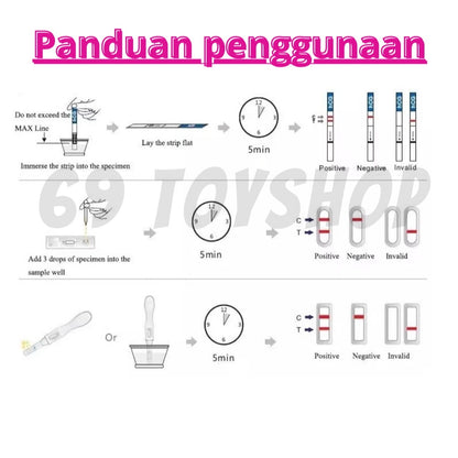 READY STOCK!!!HCG Pregnancy Test - Alat penguji kehamilan Ovulation Test Pregnant Pen Uji Hamil HCG Rapid Test