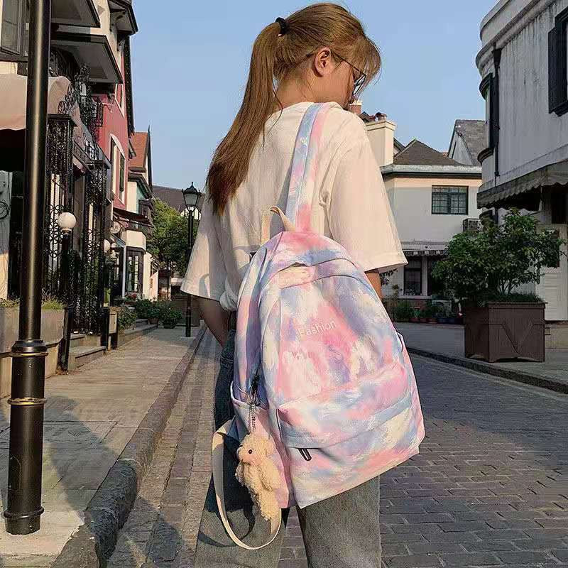 READY STOCK!Korea Style Fashion Bagpack PU Leather Casual 后背包书包