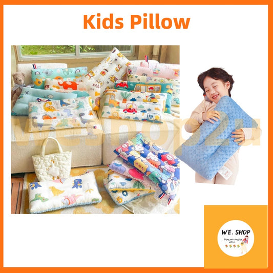 Ready Stock Washable Baby Pillow Children's Cotton  Pea Fleece Quick Dry Soothing Sleep Aid Pillowchildren 纯棉儿童枕头