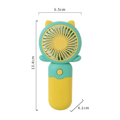 READY STOCK‼️ Mini Portable Clip Fan | USB Rechargeable | Cute Cartoon Desk & Handheld Fan 迷你便携式风扇