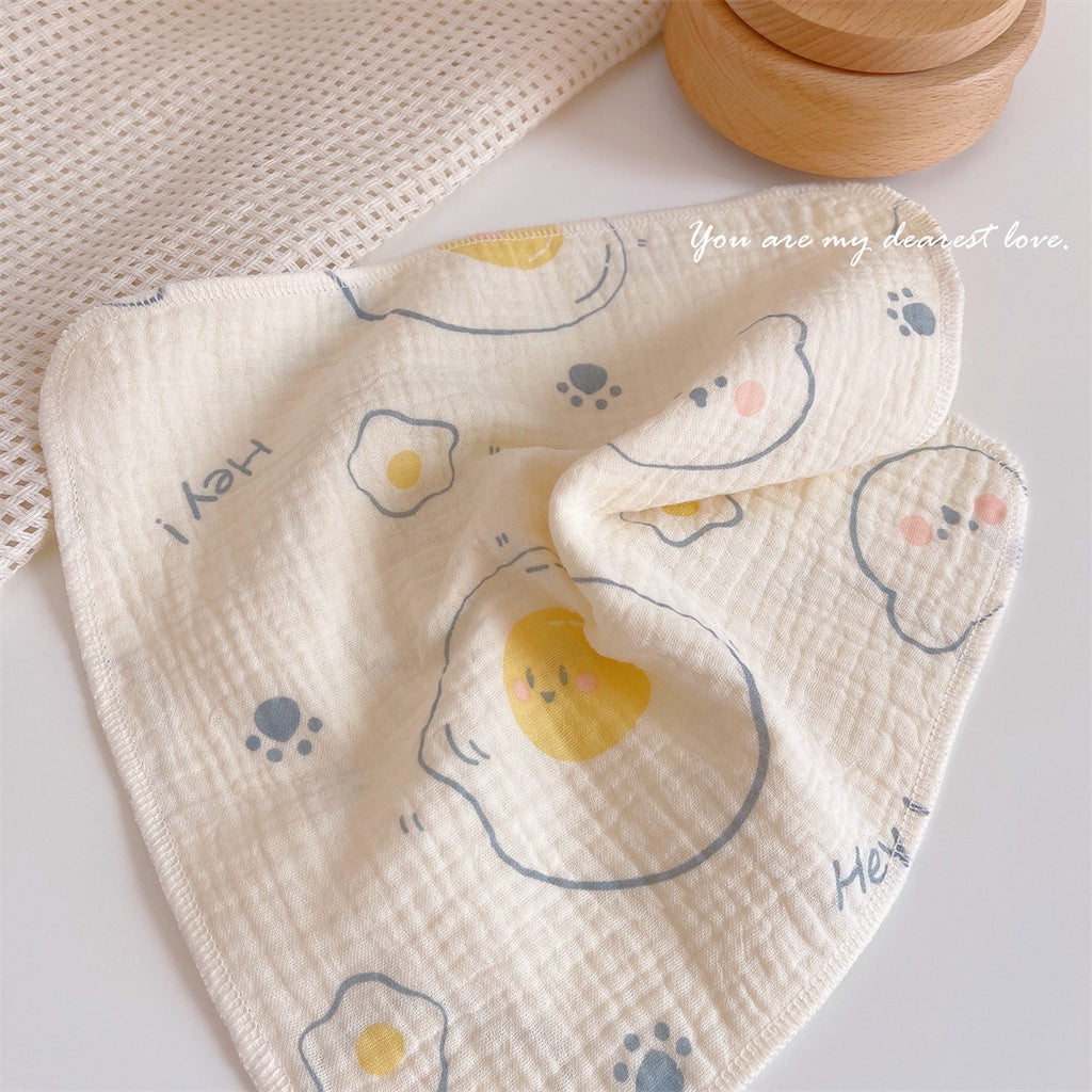 READY STOCK! Baby Muslin Cotton Washcloths | Soft Multi-Layer Face Towel | Baby Feeding Bibs | Multi-Style 婴儿棉纱洗脸巾 |