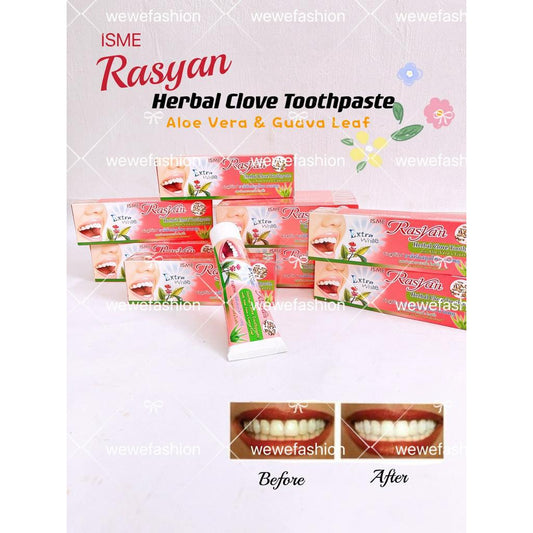 READY STOCK!!!RASYAN HERBAL CLOVE TOOTHPASTE 100g 天然草本丁香牙膏
