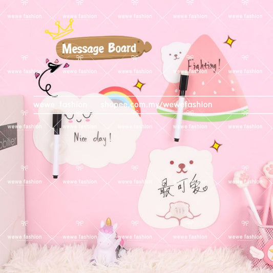 Ready Stock!!! Cutie Cartoon PVC Message Board Creative Children's Writing Board 卡通留言板