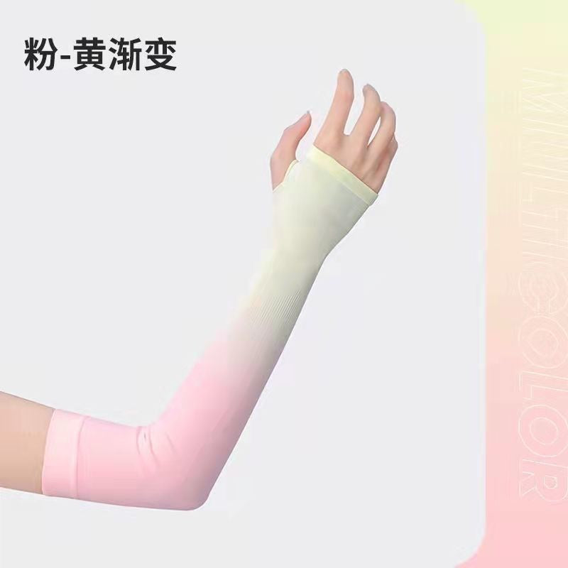 READY STOCK‼️ UV Protection Cycling Arm Sleeve Ice Silk Sunblock Sarung Tangan Panjang Lengan Outdoor Sports  防曬手套 袖套 冰袖