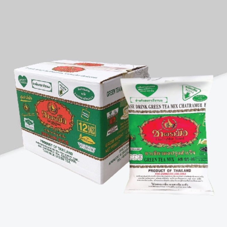 Ready Stock!!!Thai Tea Green Tea Teh Hijau Daun Original Thai Brand ChaTraMue Matcha TeaLeaf  (1 box 12 pack) 泰国手标红茶/绿茶